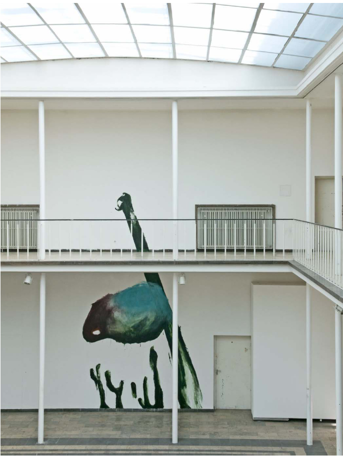 Stephanie Abben Wandmalerei Lichthof der Staatlichen Akademie der Bildenden K�nste, Karlsruhe 2010